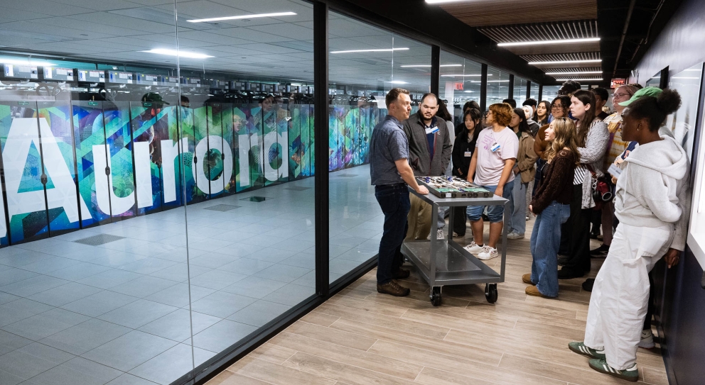 Super computer Aurora on Display